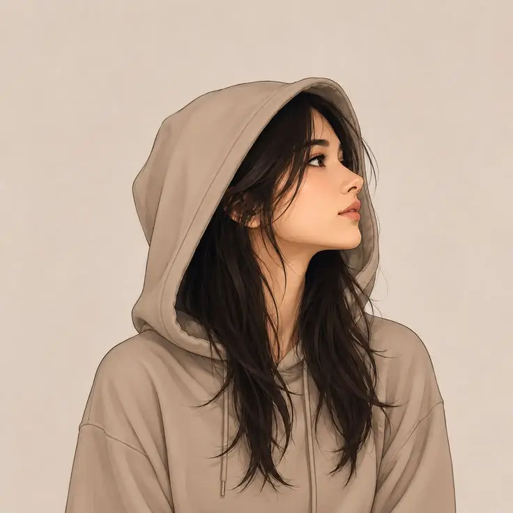 عکس پروفایل دخترونه اسپرت با هودی