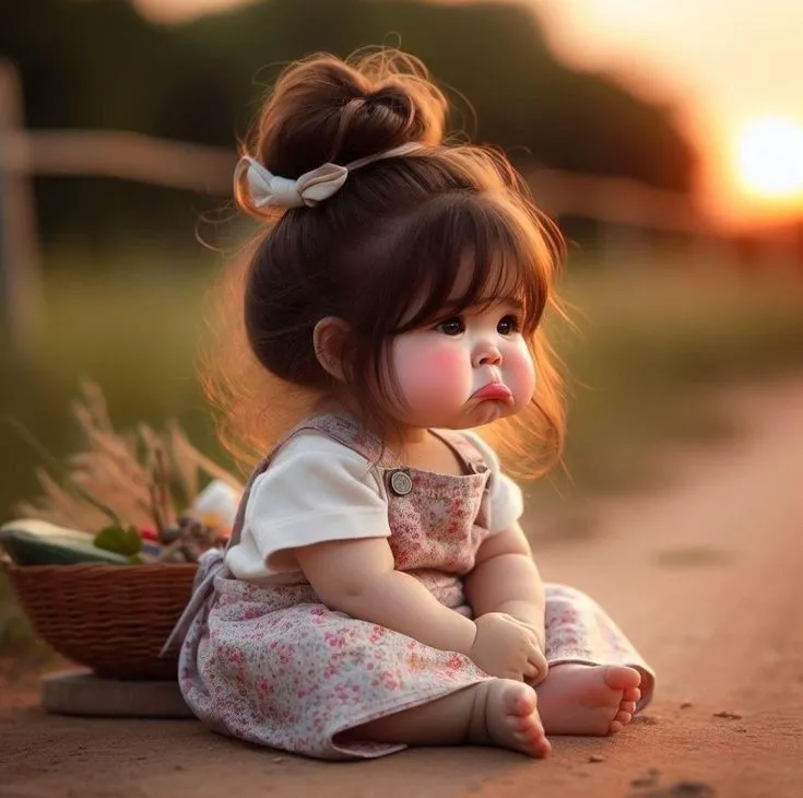 عکس پروفایل بچه گانه بامزه با تم صورتی