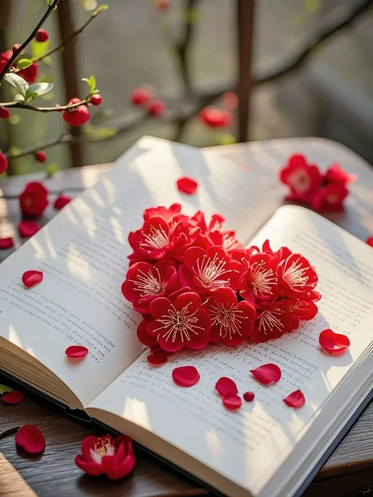 عکس پروفایل قلب با گل