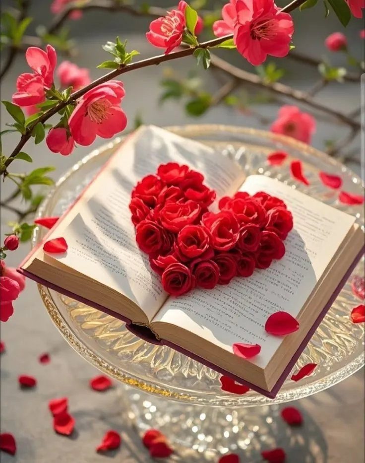 عکس پروفایل رمانتیک قلب و گل