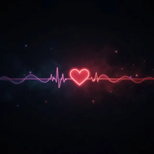 عکس پروفایل ضربان قلب غمگین مینیمال