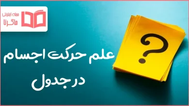 علم حرکت اجسام در جدول