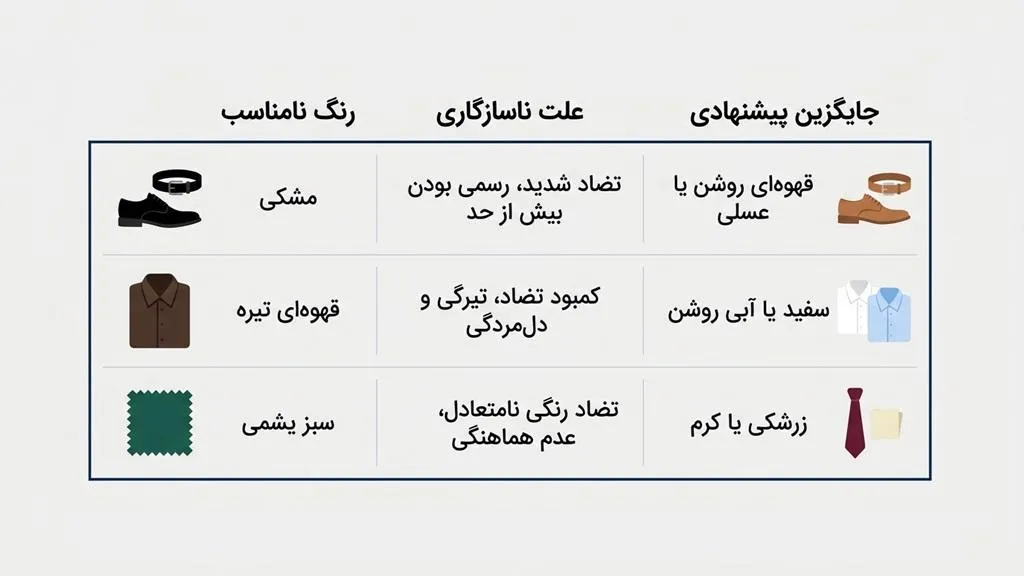 رنگهایی که نباید با کت و شلوار سرمهای ست کنید