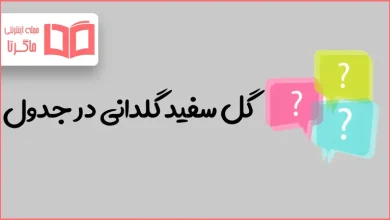 گل سفید گلدانی در جدول