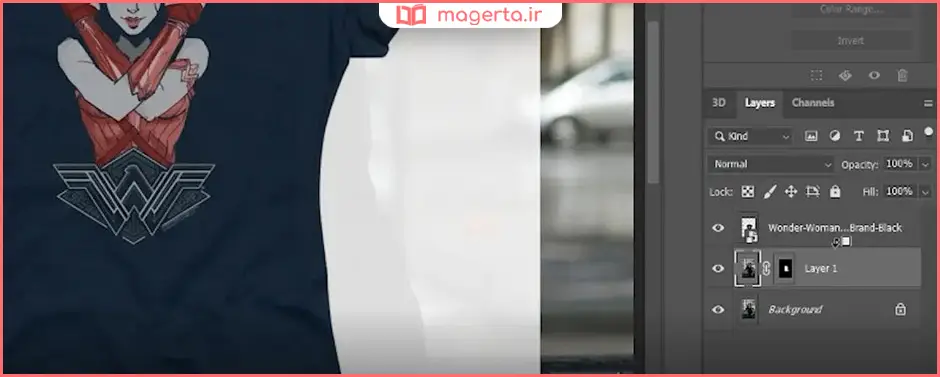 آموزش تغییر طرح لباس در فتوشاپ