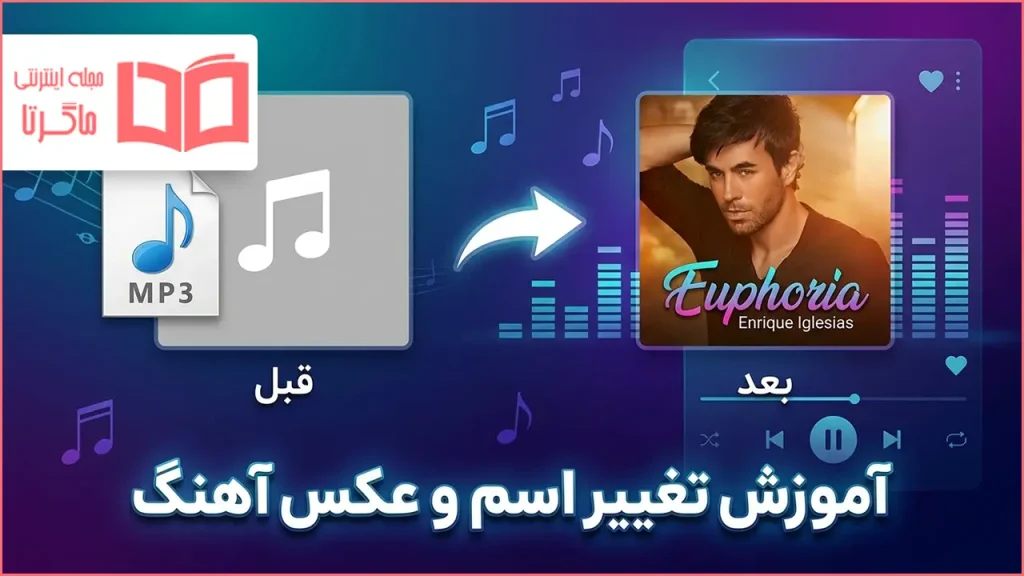 آموزش تغییر اسم و عکس آهنگ