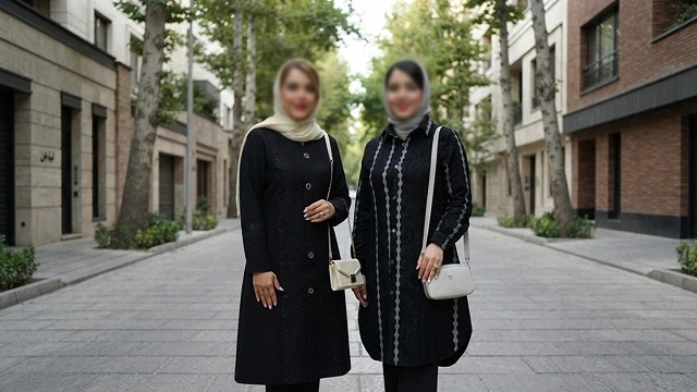 مدل های مانتو مشکی دکمه دار شیک
