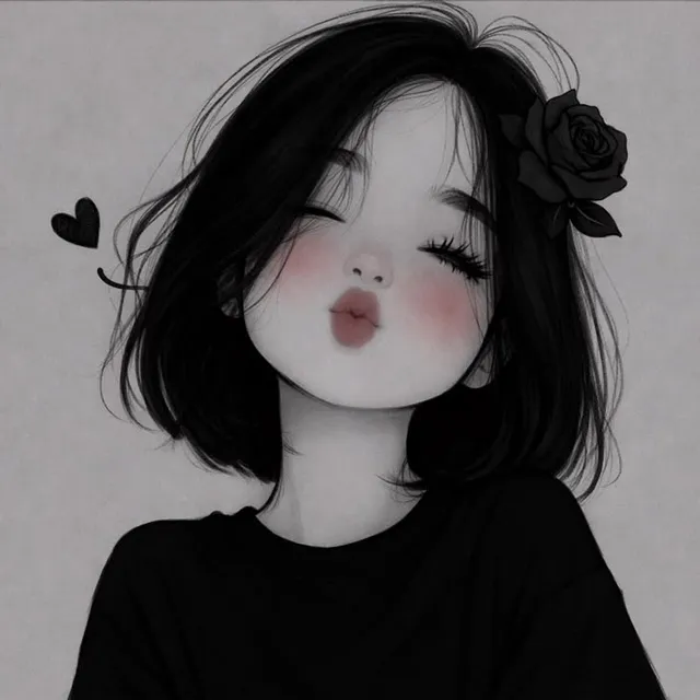 عکس پروفایل دختر کارتونی با ژست بامزه