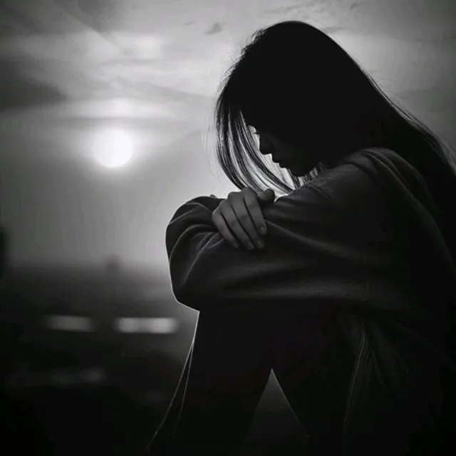 عکس پروفایل غمگین دخترانه سیاه