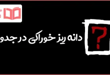 دانه ریز خوراکی در جدول