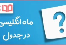 ماه انگلیسی در جدول