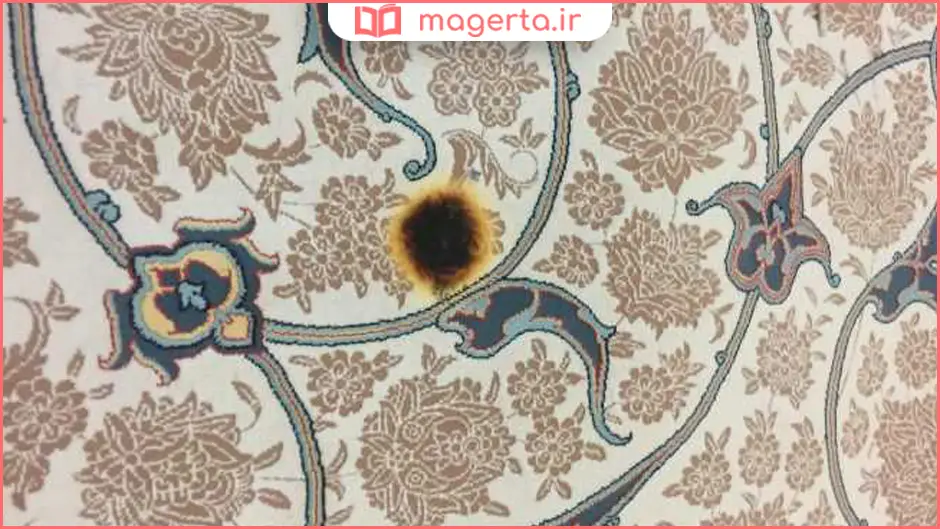  رفع سوختگی فرش با زغال