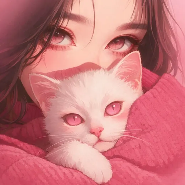 عکس پروفایل دختر با گربه برای روبیکا