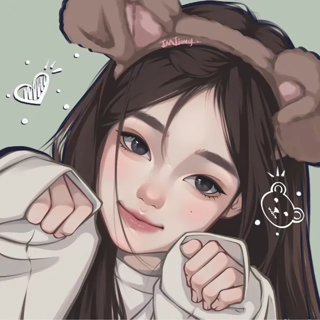 عکس پروفایل دختر کره‌ای کارتونی