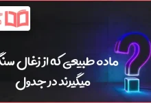 ماده طبیعی که از زغال سنگ میگیرند در جدول