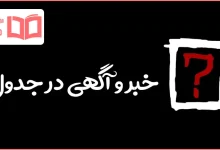 خبر و آگهی در جدول