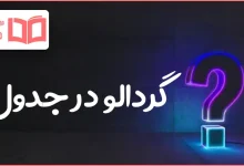 گردالو در جدول