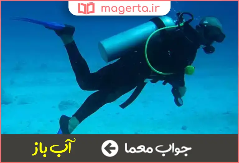 جواب معما شناگر و غواص در جدول