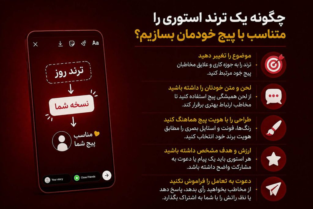 چگونه یک ترند استوری را متناسب با پیج خودمان بسازیم؟