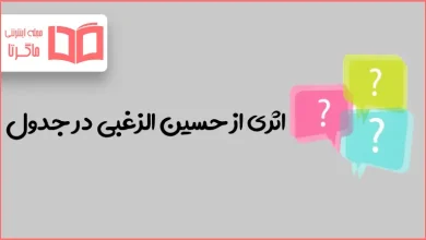 اثری از حسین الزغبی در جدول