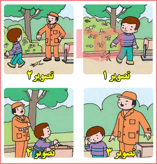 جواب ببین و بگو صفحه ۱۵ نگاره ۶ فارسی اول دبستان