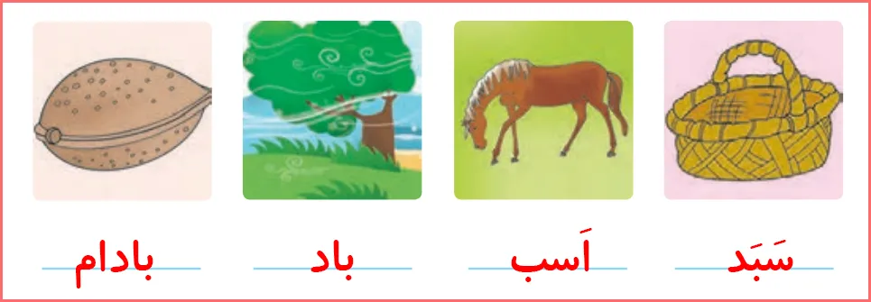 جواب تمرینات صفحه ۴۱ درس سوم نگارش اول دبستان