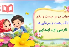 کلمات مهم و جواب درس بیست و یکم فارسی اول ابتدایی