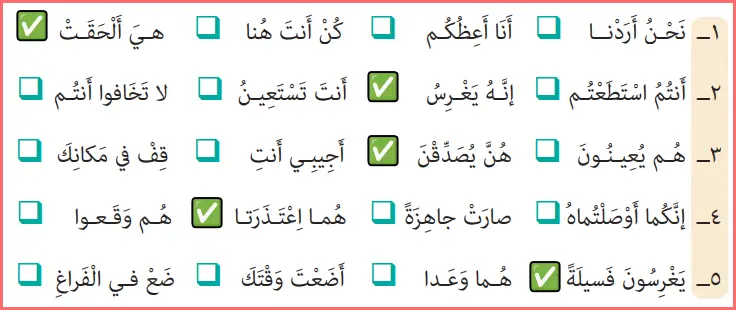 پاسخ تمرین چهارم صفحه ۲۹ درس ۲ عربی یازدهم معارف اسلامی
