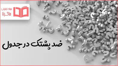 ضد پشتک در جدول
