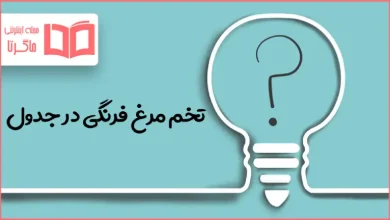 تخم مرغ فرنگی در جدول