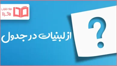 از لبنیات در جدول