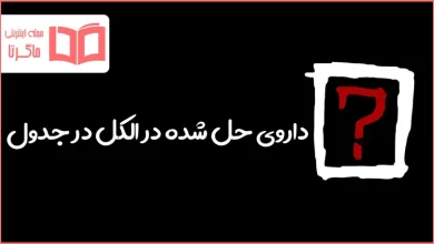 داروی حل شده در الکل در جدول