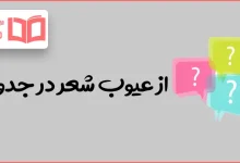 از عیوب شعر در جدول