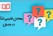 معادل فارسی اندکس در جدول