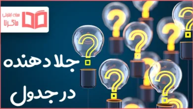 جلا دهنده در جدول