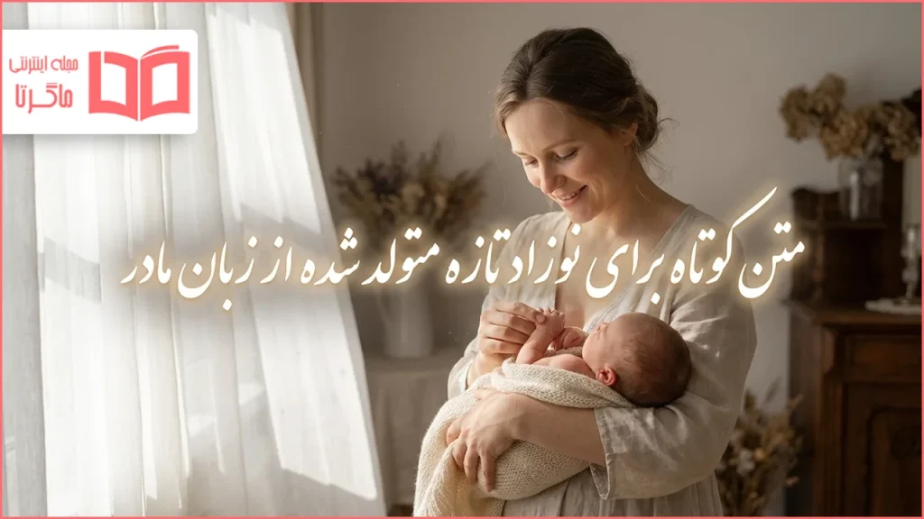متن کوتاه برای نوزاد تازه متولد شده از زبان مادر