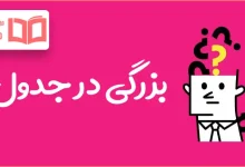 بزرگی در جدول
