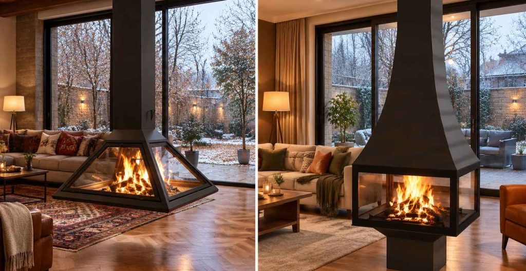 ویژگی های ظاهری بخاری هیزمی مدرن
