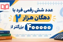 عدد شش رقمی فرد با دهگان هزار ۲ بزرگتر از ۴۰۰۰۰۰