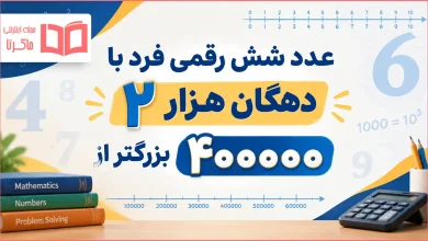 عدد شش رقمی فرد با دهگان هزار ۲ بزرگتر از ۴۰۰۰۰۰