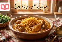 طرز تهیه قیمه مجلسی برای ۵ نفر با مرغ
