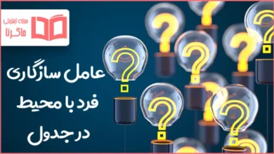 عامل سازگاری فرد با محیط در جدول