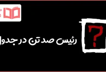 رئیس صد تن در جدول