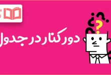 دور کنار در جدول