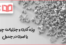 ریزه کاری و جزئیات چیزی یا امری در جدول