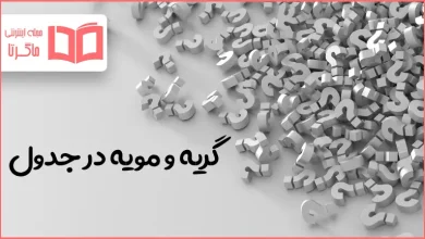 گریه و مویه در جدول