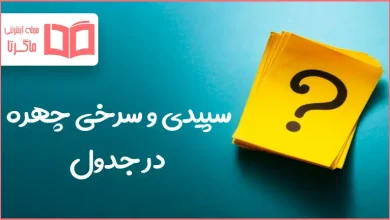 سپیدی و سرخی چهره در جدول